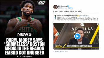 Boston media responds to being blamed for Embiid All-Star starter snub