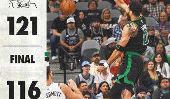 Celtics eke out 121-116 win over Spurs
