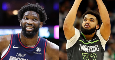 Video: Joel Embiid and Karl-Anthony Towns combine for 132 points
