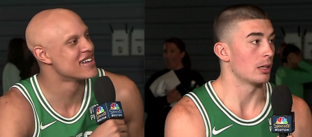 Video: Jordan Walsh and Payton Pritchard Celtics media day interviews