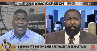 Video: Kendrick Perkins responds to LeBron James saying Boston fans are "racist as f#ck"