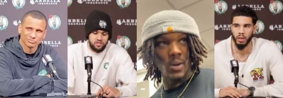 Video: Celtics vs Heat postgame interviews (Mazzulla, White, Tatum, Time Lord)